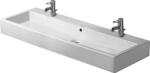 Duravit Vero - Dupla mosdókagyló 1200x470 mm, 2 lyukkal az elemek számára, alpesi fehér színben 0454120024 (0454120024)