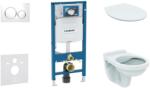 Geberit Duofix - Falra szerelhető szerelőkészlet, Alpha WC ülőkével, Sigma20 nyomógomb, fehér/króm 111.300. 00.5 ND4 (111.300.00.5 ND4)