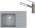 Franke Készletek - G219 szett, illatos mosogató CNG 611-78 TL/2 és keverő FC 3055.084, szürke kő/króm 114.0650. 827 (114.0650.827)