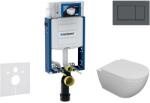 Geberit Kombifix - Készlet falra szerelhető, Oudee WC és softclose ülőkével, Sigma30 gomb, matt fekete/fekete színben SANI15CA5100 (SANI15CA5100)