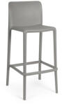 Bizzotto Set 4 scaune bar polipropilena gri Chloris 48x44x102 cm (0650052)