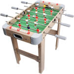 Flippy Masa de Fotbal cu Teren si 18 Jucatori Flippy, 6 Manere, cu Tablou pentru Scor, din Metal, Lemn si ABS, 70 x 36 x 64 cm, cu Picioare, pentru copii adulti, Gri (teo-125767)