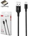 XO NB143 USB kábel, USB-A - Lightning, (Quick Charge 2 méter 2, 4A), fekete (Gyorstöltő)