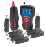 XtendLan Tester de cablu LAN TLCD88 cu LCD, coaxial, Cat3/Cat5E/Cat6, UTP/STP, USB, PoE, ping, sondă, 8x anti-buclă (TLCD88)