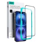 ESR Apple iPhone 16 képernyővédő üveg (2.5d, 0.33mm, 9h + segédkeret) fekete (GP-164280)
