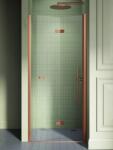 NEW TRENDY New Soleo Copper Brushed uși de duș 90 cm pliantă cupru periat/sticlă transparentă D-0503A (D0503A)