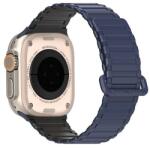 DUX DUCIS Apple Watch Series 10 46mm kj pótszíj (egyedi méret, nagy, szilikon, izzadságálló, mágneses) fekete/sötétkék (GP-162524)