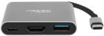 NATEC multiport adapter Fowler MINI USB-C PD, USB 3.0, HDMI 4K (NMP-1607)