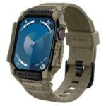 Spigen Apple Watch Series 10 46mm rugged armor pro pótszíj (egyedi méret, szilikon, ütésálló + szilikon keret) sötétzöld (ACS08608)