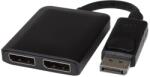 PremiumCord DisplayPort adapter - 2x DisplayPort, kiterjesztés tükrözés, 4K*2K@30Hz (kportad17)