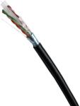 Datacom FTP kábel CAT6 PE, Fca 100m tekercs, fekete, OUTDOOR, metrage (13595)