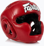 Fairtex Box fejvédő dziecięcy Fairtex Headguard for Kids red