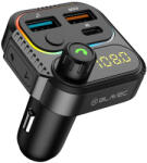 Blavec FM Transmitter Flash TR-01 MP3, Bluetooth - 2xUSB + Type C - PD 36W QC3.0 18W (TFMFTR01-B) fekete