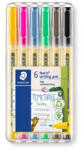 STAEDTLER Tűfilc készlet, 0, 6 mm, STAEDTLER Noris® 307, 6 különböző szín (TS307SB6) - officemarket