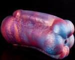 FAAK Masturbator Alien 1-Hole, Silicon Lichid, Rosu/Albastru, 18 cm