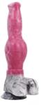 FAAK Dildo Wild Dog, Silicon Lichid, Roz/Gri, 28 cm Dildo
