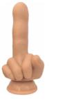 Passion Labs Dildo Middle Finger-Small, Baza cu Ventuza, Silicon Lichid, Natural, 15.5 cm, Passion Labs