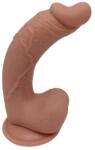 Passion Labs Dildo Curbat Arryn, Baza cu Ventuza, Silicon Lichid, Natural, 20 cm, Passion Labs Dildo