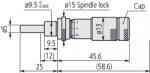 Mitutoyo Beépíthető mikrométer beállító horonnyal 0 - 0, 5 (148-505)