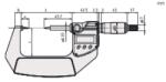 Mitutoyo Digimatic mikrométer 30°-os véggel (342-362-30)