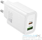 hoco. wall charger USB A + Type C PD QC3.0 3A 30W N63 white