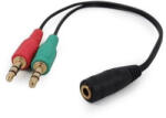 Gembird Jack combo átalakító (1x 3.5 Jack combo > 2x 3.5 Jack audio) [CCA-418]