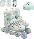 Action Pastel zöld Görkorcsolya szett, sisakkal, védőfelszereléssel, S méret (28-31) zöld