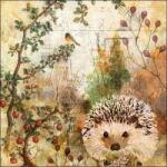 Ambiente Autumn Hedgehog papírszalvéta 33x33cm, 20db-os