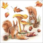 Ambiente Squirrels go nuts papírszalvéta 33x33cm, 20db-os