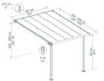 Palram Terasztető Canopia Olympia 6méretben 300 x 307 cm (704215)