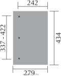 WEKA Terasztető polikarbonát terasz fedés 5-méretben 434 x 276 cm (672.2843.00.00)