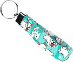 april & june Westi, kék - Kulcstartó - West highland white terrier, blue - april & june (anj-kc-195-S)