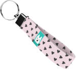 april & june Szivecskés, lila - Kulcstartó - Black Hearts on Purple - april & june (anj-kc-128-S)