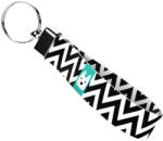 april & june Fekete-fehér cikcakk - Kulcstartó - Black and White ZigZag - april & june (anj-kc-124-S)