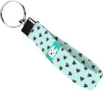 april & june Szivecskés, kék - Kulcstartó - Black Hearts on Blue - april & june (anj-kc-125-S)