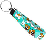 april & june Jack russell, kék - Kulcstartó - Jack russell terrier, blue - april & june (anj-kc-191-S)