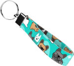 april & june Francia Bulldog, kék - Kulcstartó - French Bulldog, blue - april & june (anj-kc-167-S)