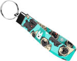 april & june Mopsz, kék - Kulcstartó - Pug, blue - april & june (anj-kc-205-S)