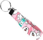 april & june Szamojéd, rózsaszín - Kulcstartó - Samoyed, pink - april & june (anj-kc-173-S)