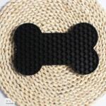 Nunbell Szilikon kutya evéslassító nyalószőnyeg-csont alakú - Fekete