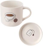 Orion Fehér porcelán fedeles bögre 450 ml - Orion