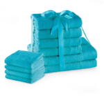 Restilo Türkiz frottír pamut törölköző és fürdőlepedő készlet 10 db-os Amari - Restilo