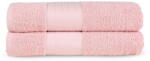 Good Morning Rózsaszín frottír pamut fürdőlepedő szett 2 db-os 70x140 cm - Good Morning
