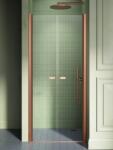NEW TRENDY New Soleo Copper Brushed uși de duș 100 cm înclinabilă cupru periat/sticlă transparentă D-0496A (D0496A)