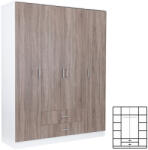 Leziter Miami gardróbszekrény 160x205 cm yorki tölgy-fehér (LMGSZ160YTF) - platinashop