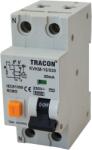 TRACON Tracon KVKMB-10/300 Kombinált védőkapcsoló, 2P, 2 modul, B karakterisztika 10A, 300 mA, 6kA, AC (KVKMB-10/300)