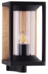 Nova Luce Pacific fekete-átlátszó kültéri fali lámpa (NL-9030601) E27 1 izzós IP65 (NL-9030601)