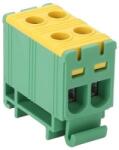 Tracon Electric Főáramköri leágazó kapocs, sínre szerelhető, zöld-sárga 1.5-16mm2, max. 1000VAC, 1500VDC, max. 85A (FLEAL-16-2ZS)