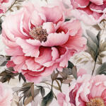 Takoy Viszkóz vászon fényes hatással - világos virágok 149 MAXI minta