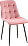Loraville Gifford bársony étkezőszék pink-fekete 324697